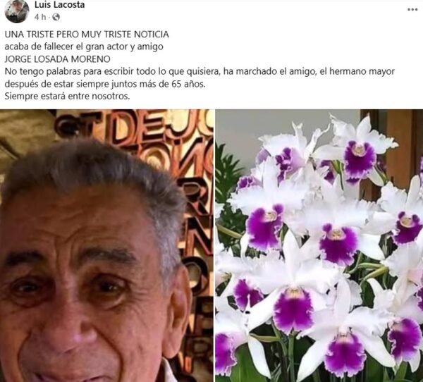 Muere a los 92 años el actor cubano Jorge Losada, abandonado por el Estado hasta sus últimos días