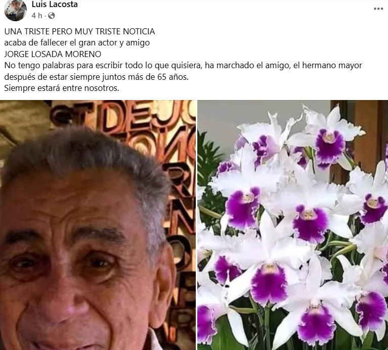 Muere a los 92 años el actor cubano Jorge Losada, abandonado por el Estado hasta sus últimos días