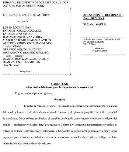 Sin pruebas, EU pide la extradición de Rocha Moya por narcotráfico
