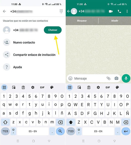 Cómo enviar mensajes en WhatsApp sin agregar el número a los contactos