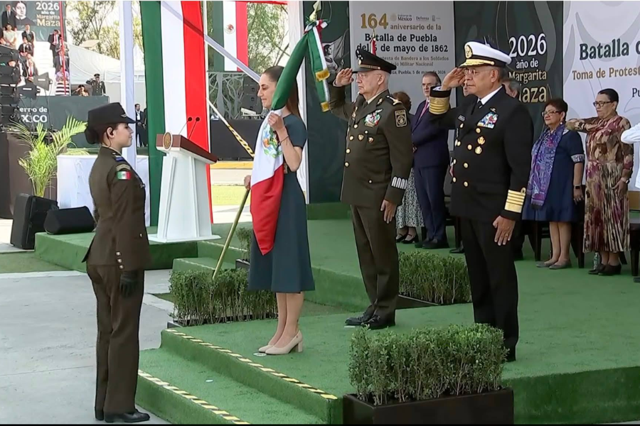 La presidenta Sheinbaum toma protesta en el 164 aniversario de la Batalla de Puebla