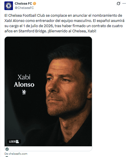 Xabi Alonso, nuevo entrenador del Chelsea