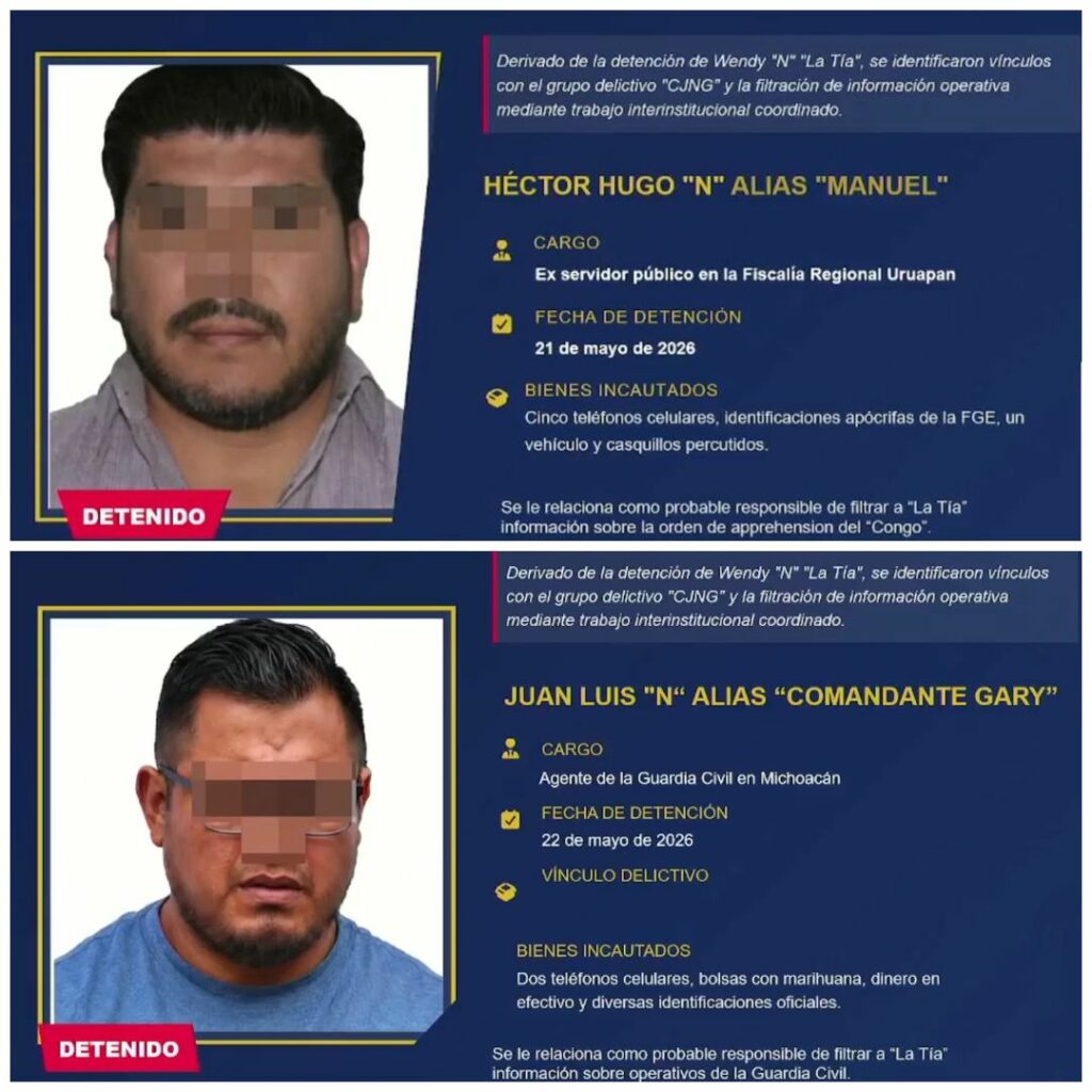 Dos nuevas detenciones en caso Carlos Manzo