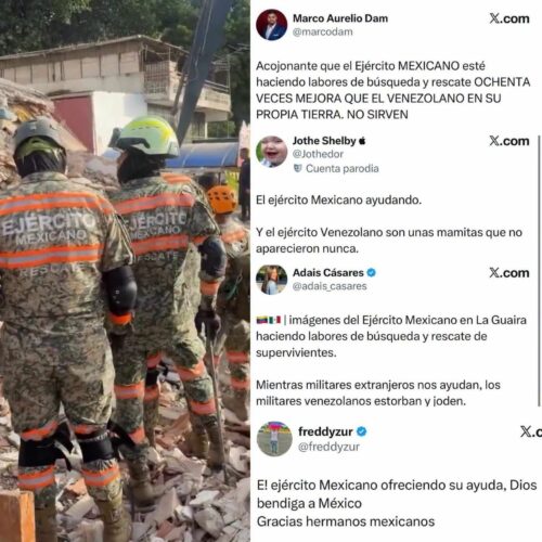 Ejército Mexicano en Venezuela: puño en alto
