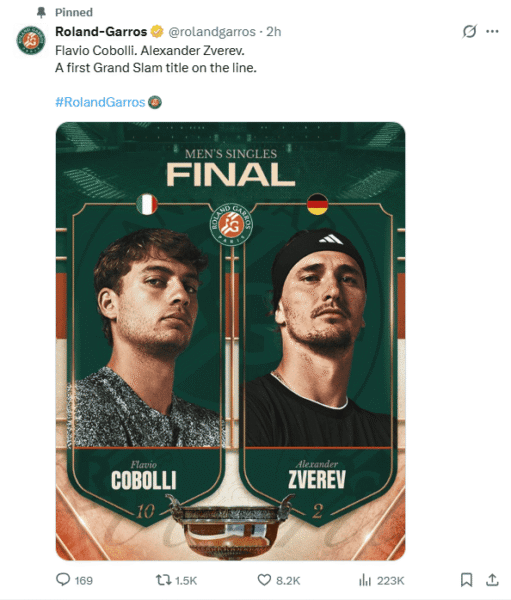 Flavio Cobolli avanza a la Final de Roland Garros ante Zverev