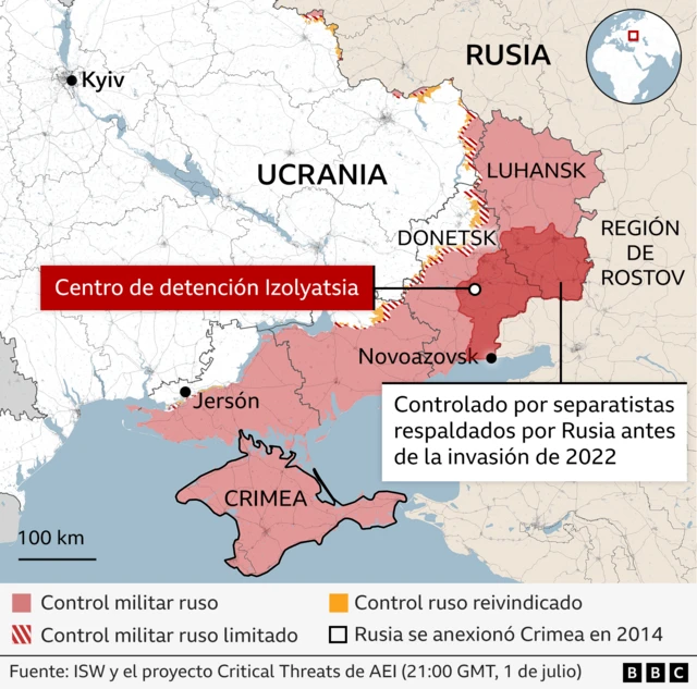 Lo que una investigación de la BBC revela sobre las “cárceles de tortura” de Rusia en Ucrania
