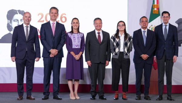 Claudia Sheinbaum durante la conferencia matutina del 2026-08-19