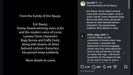 Muere Eric Bauza, voz de Bugs Bunny y el Pato Lucas, a los 46 años - Ilustración 1