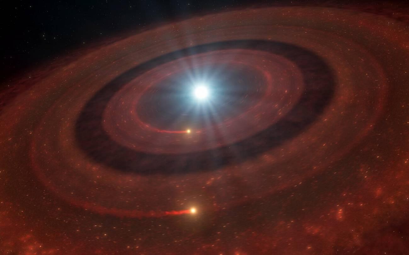 Detectan un disco único de escombros que predice el futuro del Sistema Solar - Ilustración 1