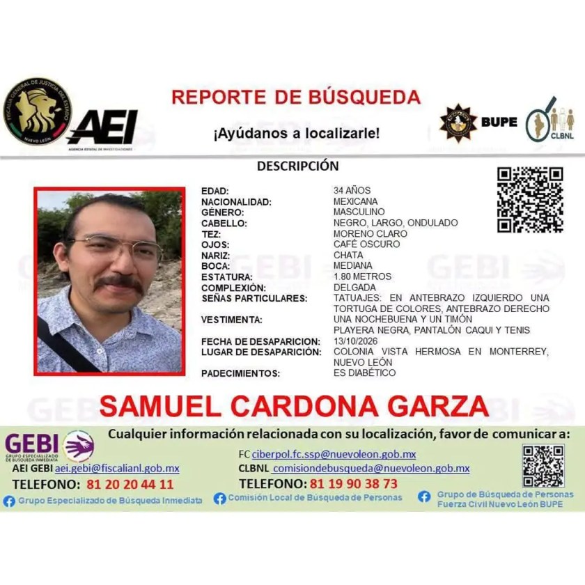 Desaparece Samuel Cardona Garza, abogado y defensor del río Santa Catarina en Nuevo León - Ilustración 1